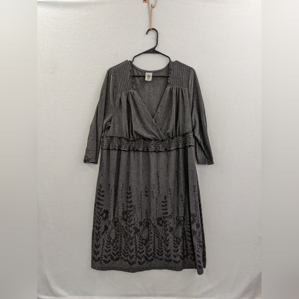 Just My Size 2XL grey floral dress